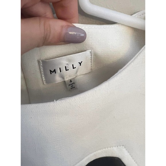 MILLY Sheath Lamb Leather Dress Size 4 - Picture 6 of 10